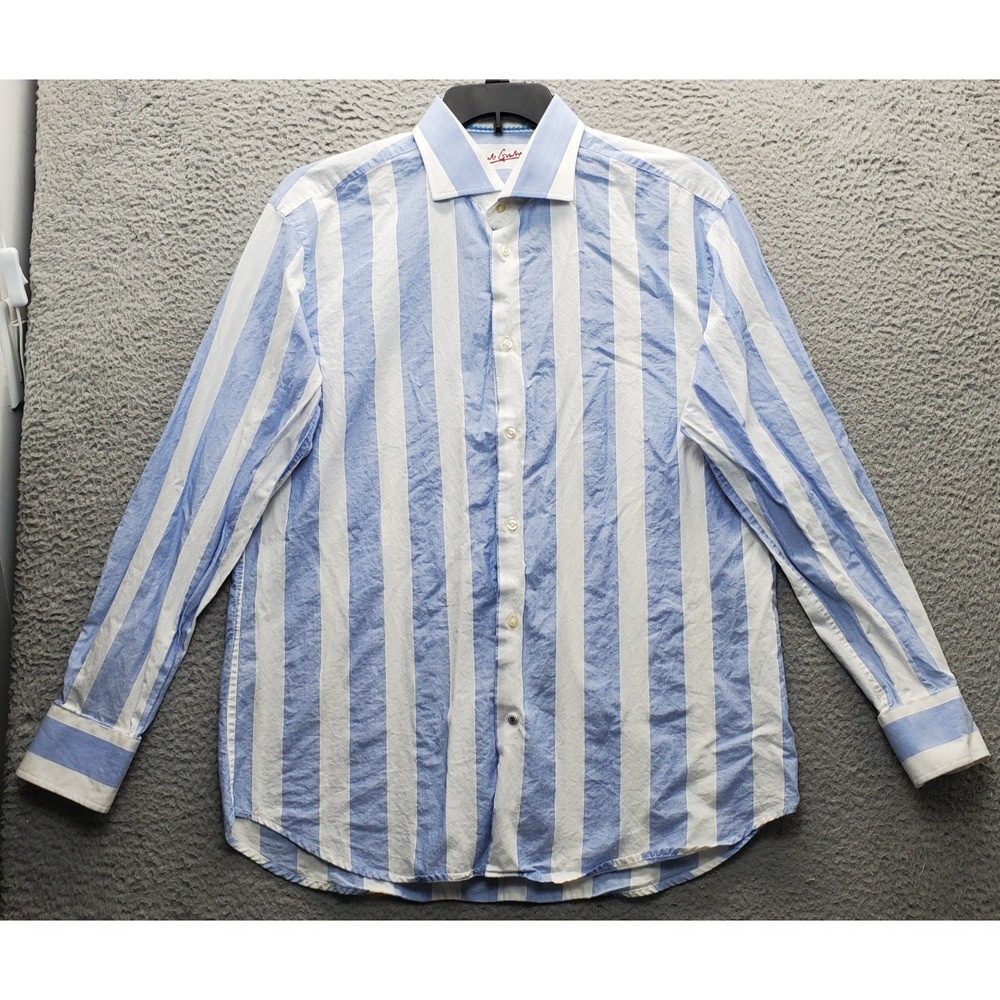 Robert Graham Dress Shirt Mens XL Multi Striped Barrel Cuff Collared Button Up - Picture 1 of 8